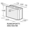 RUNKOPONTTI KAHI 300X130X198MM