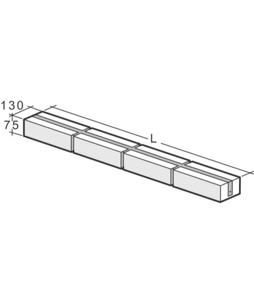 TIILIPALKKI KAHI 1125X130X75MM NT4