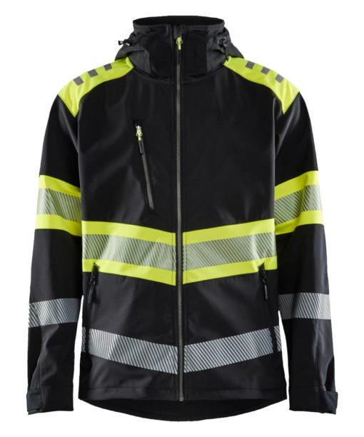 BLÅKLÄDER SOFTSHELLTAKKI HIGHVIS 4494 edestä