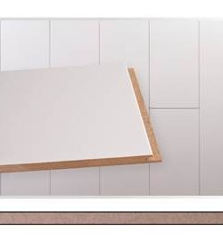 8X160X2070 STP 0-SAUMA MDF VALKOINEN PP