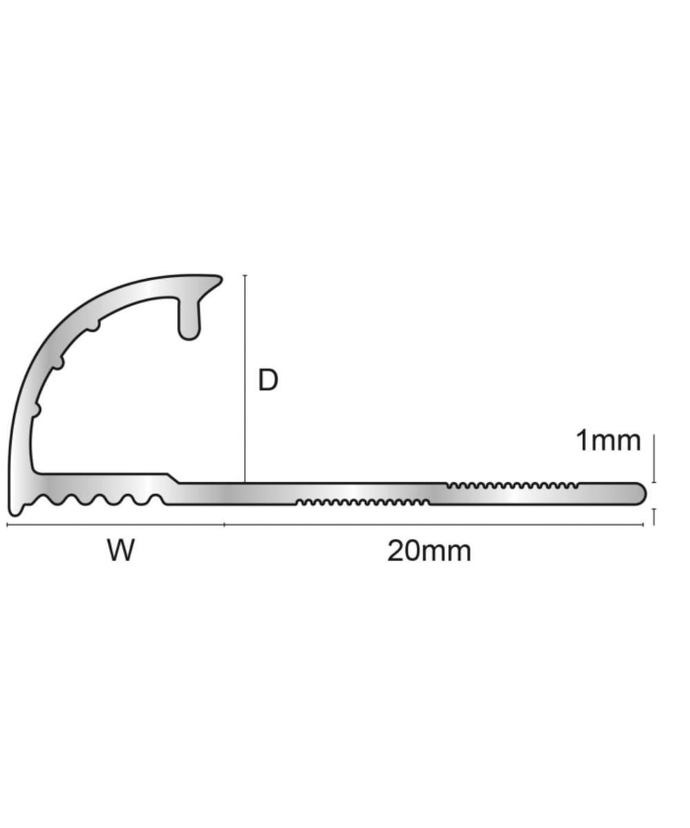LAATTALISTA PYÖREÄ 10MM/2500MM HARJATTU HOPEA