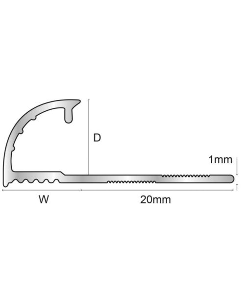 LAATTALISTA PYÖREÄ 12MM/2500MM HARJATTU HOPEA