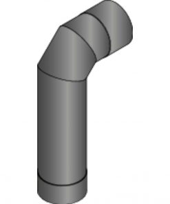 HARVIA KULMAPUTKI 90° MUSTA 115MM