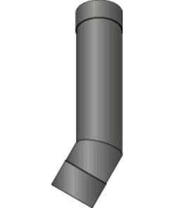 HARVIA KULMAPUTKI 45° MUSTA 115MM