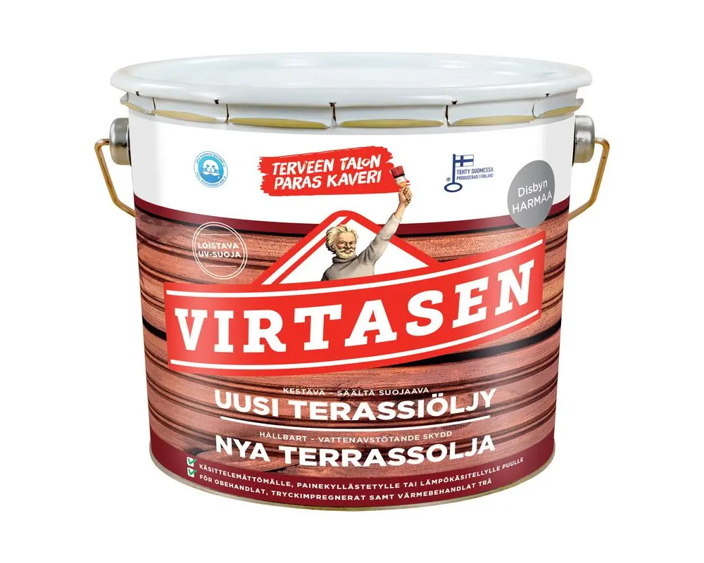 VIRTASEN UUSI TERASSIÖLJY DISBYN HARMAA