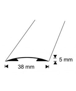 SAUMALISTA 38MM/1M HARJATTU HOPEA TARRAKIINNITYS
