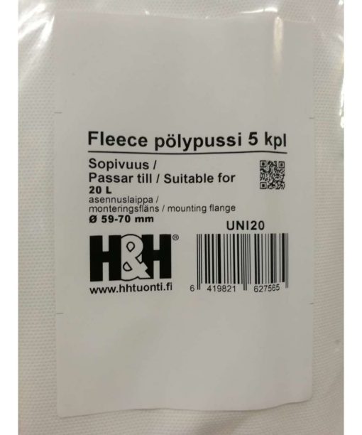 PÖLYPUSSI UNIVERSAL 20L 5KPL/PSS